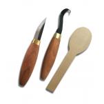 Flexcut KN70 Spoon Carving Kit - Stub Sloyd Knife and Single Bevel Hook Knife with Basswood Spoon Blank