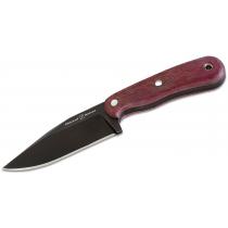 Flexcut Hawthorne Seeker Fixed Blade Knife - 4.12" Black Oxide CP Carbon Blade Purpleheart Wood Handle with Black G10 Liners