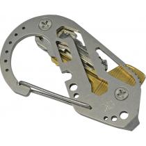 Fortius Arms KeyBiner Titanium Tumbled - Carabiner with Key Storage and MultiTools