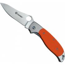 Ganzo G7371 Orange Pocket Knife - 3.54" Stainless Steel Blade, Orange G10 Handle