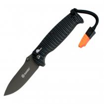 Ganzo G7413P-WS Black Folding Knife - 3.5" DP Black Blade