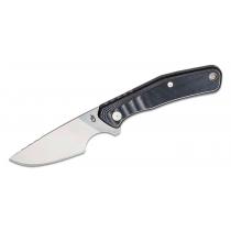 Gerber Downwind Caper Fixed Blade Knife 3.46" Stonewashed DP Blade, Black/Gray G10 Handles, Waxed Canvas Sheath