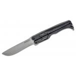 Gerber DoubleDown Folding Machete 6.75" 420HC Stonewashed Recurve Blade, Black Handles - QuadLock