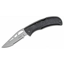 Gerber E-Z-Out Skeleton Folding Knife 3.52" Bead Blast Combo Blade, Black GFN Handles
