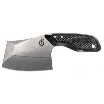 Gerber Tri-Tip Mini Cleaver 2.89" Fixed Blade Knife Black Aluminum Handles