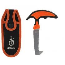 Gerber Vital Pack Saw 3.6" SK5 Carbon Blade, Orange Rubberized Handle
