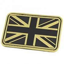 Hazard 4 Union Jack - UK Flag Glow In The Dark 3D Polymer Velcro Morale Patch - Yellow