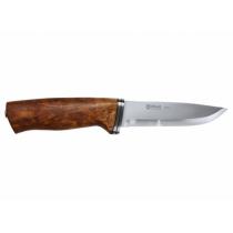 Helle HEL76 Alden Knife - 105mm Blade, Curly Birch Handle, Leather Sheath