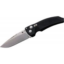 Hogue EX-03 Pocket Knife - 3.5" Tactical DP Blade Matte Black Polymer Handle Button Lock