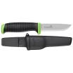 Hultafors Rope Knife - 3.66" Serrated Carbon Steel Blade, Green and Black Handle