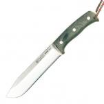 Joker Knives Nomad Knife - 6.5" Blade, Green Micarta Handle Sheath and Firesteel