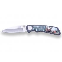 Joker JKR508 Folding Pocket Knife with Deer Motif - Fibre Handle - 2.5" Blade