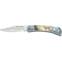 Joker JKR0113 Zamak Handle Deer Motif Lock Back Folding Pocket Knife
