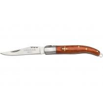 Joker JKR146 UK EDC Red Wood Handle Mitre Inox Laguiole Folding Pocket Knife - 2.36" Blade