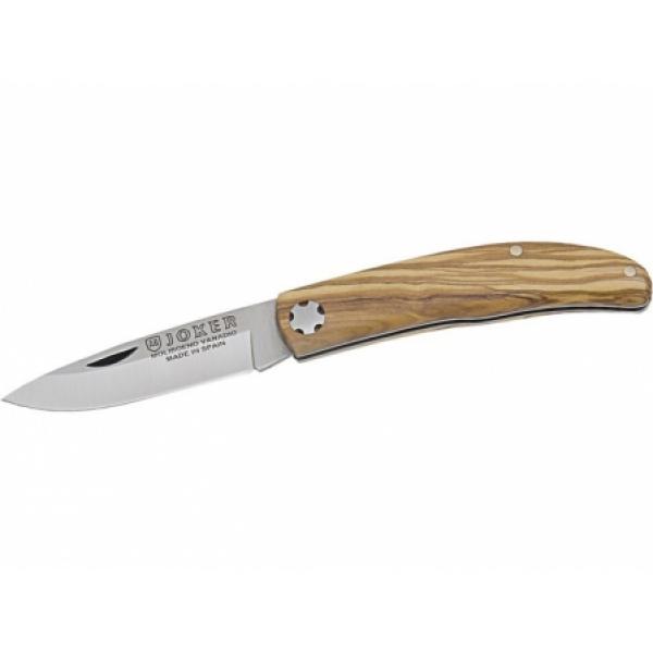 Joker NO112 UK EDC Folding Knife - 2.55" Steel Blade with Olive Handle