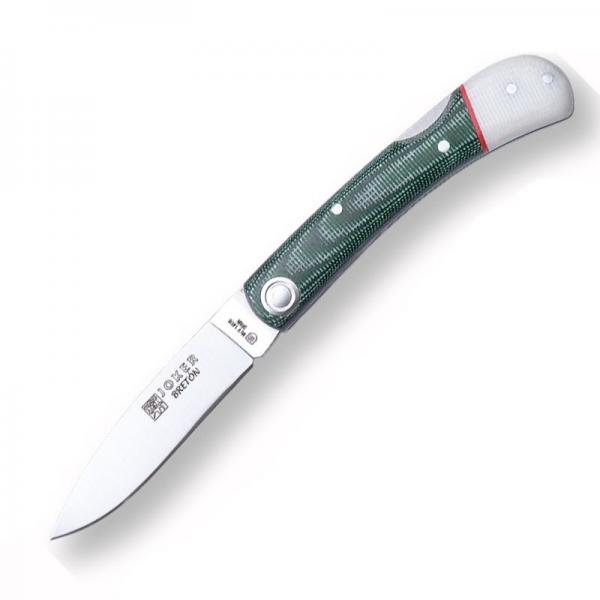 Joker NV44 Breton Lockback Folding Knife - 3.15" Blade, Micarta Handle