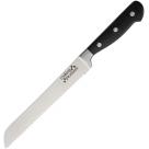 Cooking Pleasures Bread Knife - 8.25" Full Tang Stainless Steel Blade, Black Handle