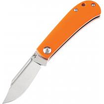 Kansept Knives Bevy UK EDC Folding Knife - 2.25" Stonewashed 154CM Steel Blade, Orange G10 Handle