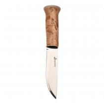 Karesuando Bjornen Light Fixed Blade Knife - 5.11" Blade, Curly Birch Handle