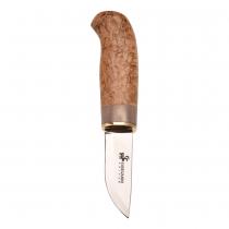 Karesuando Vinter Giron Fixed Blade Knife - 2.95" Blade, Curly Birch Handle