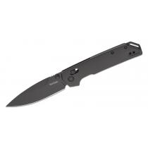 Kershaw Iridium DuraLock KVT Folding Knife - 3.4" D2 Two-Tone Spear Point Blade Black Aluminum Handle