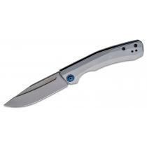 Kershaw 7020 Highball XL KVT Folding Knife 3.3" Bead Blasted Clip Point Blade, Stainless Steel Handles