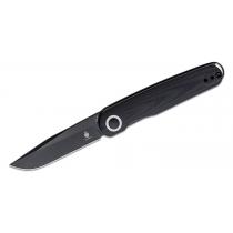 Kizer Squidward Folding Knife - 2.81" 154CM Satin Clip Point Blade Black G10 Handle