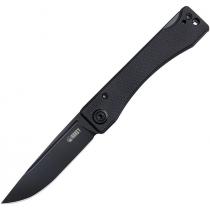 Kubey Akino Blackout Folding Knife - 3" Black Blade Black G10 Handle