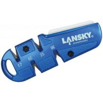 Lansky QuadSharp Knife Sharpener - 4 x Angles, Carbide and Ceramic Slots, Strong Metal Construction