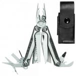 Leatherman Charge+ TTi Stainless Silver Multi-Tool, Black Leather Sheath