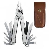 Leatherman Super Tool 300 Heavy-Duty Multi-Tool, Stainless, Brown Heritage Leather Sheath