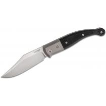 LionSteel Gitano GT01 GBK Folding Knife - 3.35" Niolox CP Blade, Black G10 Handle with Titanium Bolsters