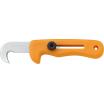 Mac Coltellerie Taglierino Utility Hook Knife - 1.96" Blade Orange Handle
