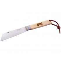 MAM Knives Navalha 2042 Sheepsfoot Pocket Knife - 3.42" Stainless Steel Blade, Beechwood Handle