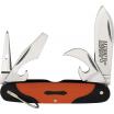 Marbles UK EDC Scout Knife Orange - 2.95" Spear Blade, Black and Orange G10 Handle, Bail, Can Opener, Bottle Opener, Screwdriver