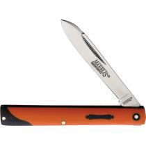Marbles UK EDC Doctors Knife - 3" Spear Point Blade, Black and Orange G10 Handle