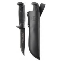 Marttiini Condor Frontier Knife - 5.11" Stainless Steel Martef Coated Blade, Rubber Handle, Black Leather Sheath