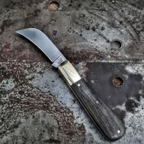 Michael May Knives UK EDC Pruning Pocket Knife Bog Oak - 2.44" Carbon Steel Blade