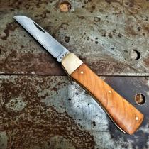 Michael May Knives UK EDC Ergonomic Lambfoot Pocket Knife Cherry - 2.63" Carbon Steel Blade