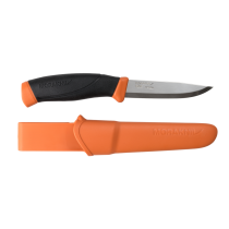 Mora Companion Knife Burnt Orange - 4" Stainless Steel Blade, Rubber Handle, Sheath