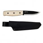 Mora Wit Knife Ash Wood Blackblade - 4.05" Stainless Steel Blade, Ash Wood Handle