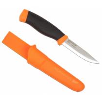 Morakniv Companion Heavy Duty Orange Knife - 4.09" Carbon Steel Blade - Hi Vis Sheath