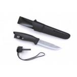 Morakniv Companion Spark Black - Bushcraft Knife with 4.1" Blade and Integrated Fire Starter