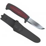 Morakniv Pro C Knife - 3.58" Carbon Steel Blade, Red and Black TPE Rubber Handle