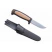 Mora Craftline Top Q Rope Knife - 3.58" Stainless Steel Serrated Blade, Brown and Black TPE Rubber Handle