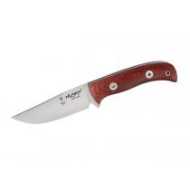 Muela Husky Sandvik Rosewood Bushcraft Knife - 4.29" Blade Brown Rosewood Handle Leather Sheath