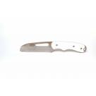 Myerchin A100 G10 Pro Offshore System Rigging Knife - 3.8" Blade, White G10 Handle, Leather Sheath