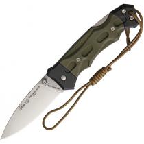Nieto Warfare Plus Lockback Knife - 3" Stainless Steel Blade, Green Forprene Handle