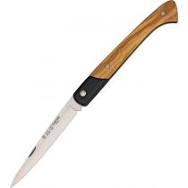 Nieto Camping Navaja Linea Knife - 3.38" Stainless Steel Blade, Olive Wood Handle