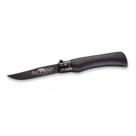 Antonini Old Bear Pocket Knife - 3.93" Black - Aluminium Lock - Black Laminated Wood Handle